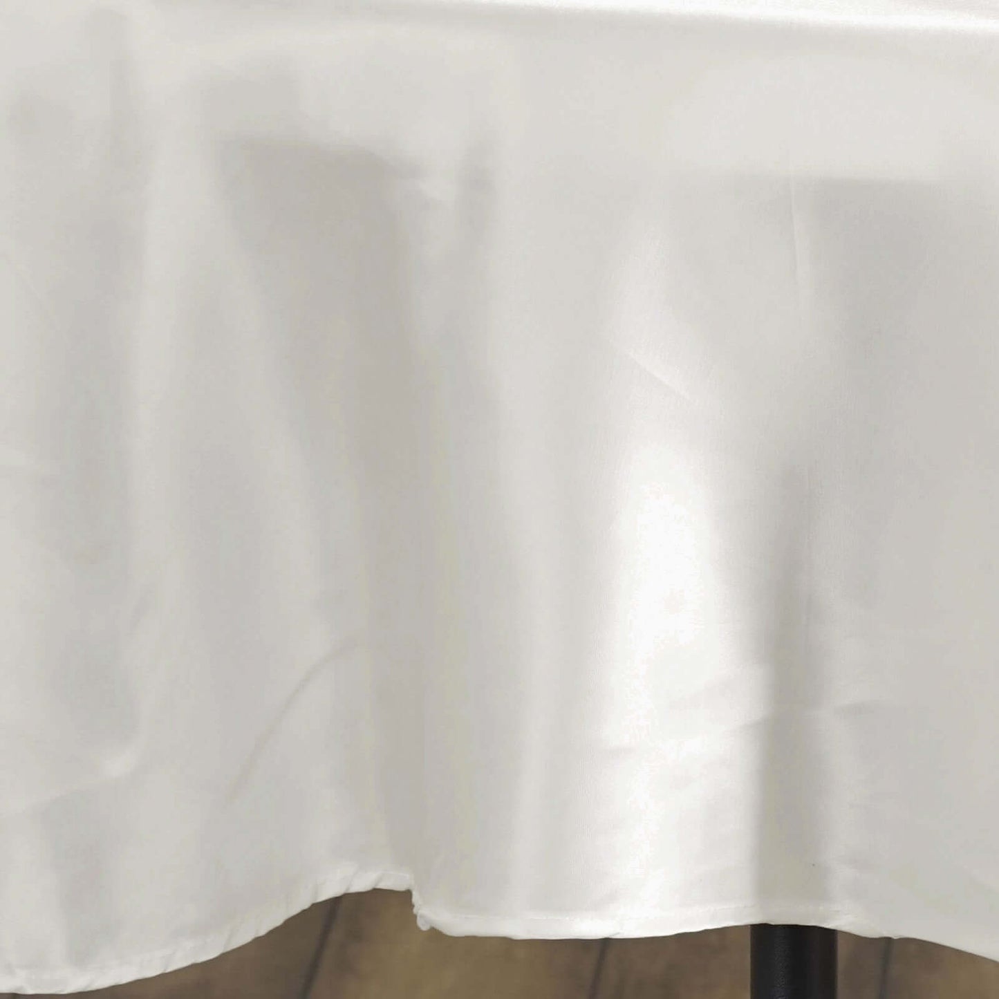 Satin 90" Round Tablecloth Ivory - Smooth and Lustrous Table Cover