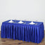 Polyester 14ft Table Skirt Royal Blue - Classic Pleated Design
