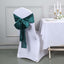 5 Pack Satin Chair Sashes Peacock Teal - Durable Chair Bows with Shiny Finish 6"x106"