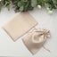 12 Pack 6"x9" Beige Satin Drawstring Wedding Party Favor Gift Bags
