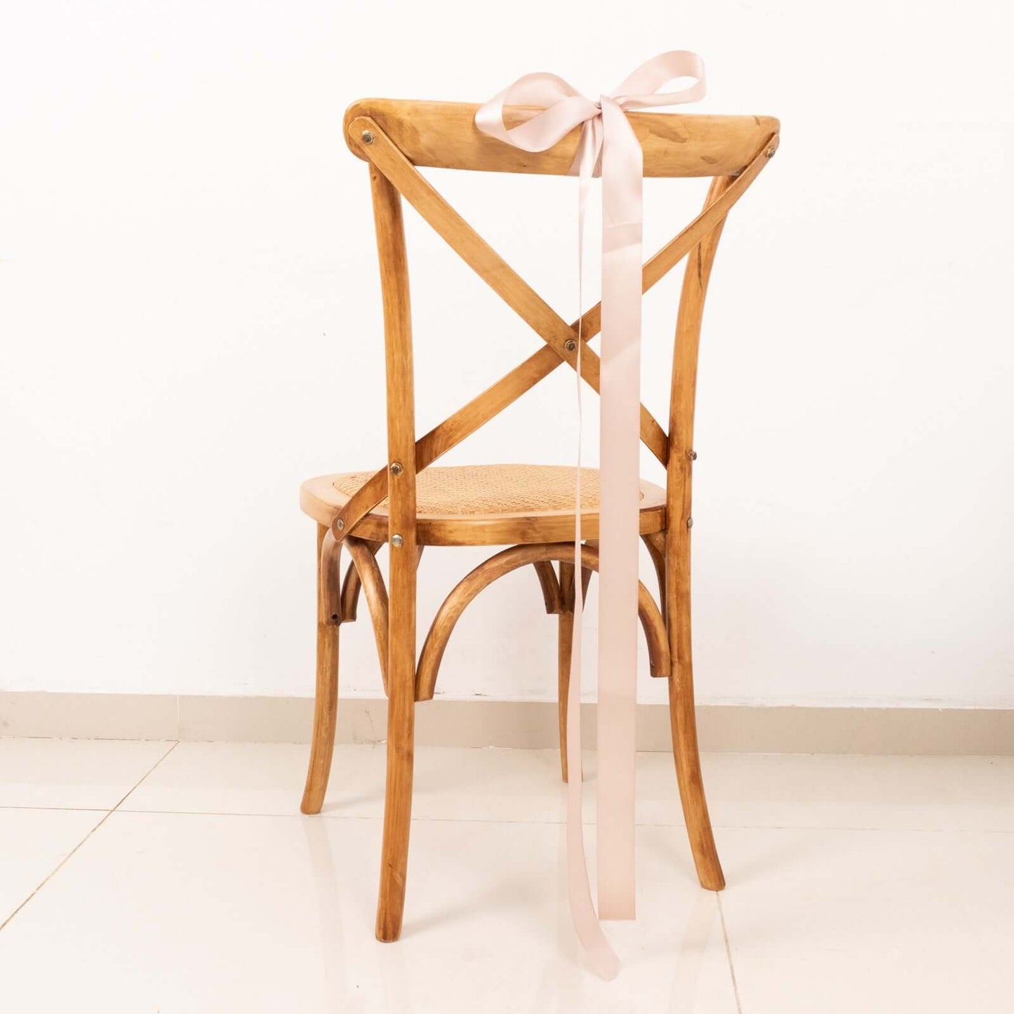 50 Yards 1.5" Nude Single Face Decorative Satin Ribbon