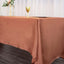 Satin Rectangular 60"x126" Tablecloth Terracotta (Rust) - Smooth and Lustrous Table Cover
