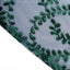 Tulle 72"x72" Table Overlay Square Tablecloth Hunter Emerald Green - Sequin Leaf Embroidered Table Topper