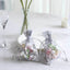12 Pack Metallic Silver Foil Polyester Drawstring Candy Bags, Wedding Party Favor Bags - 4"x5"