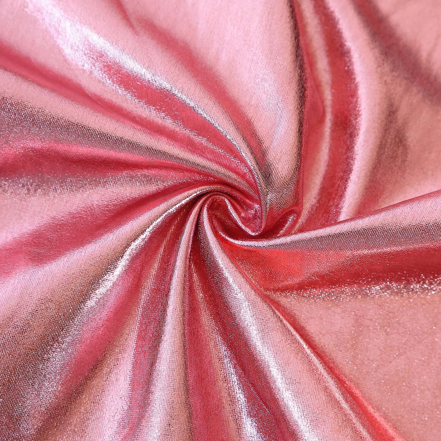 Set of 5 Metallic Rose Gold Spandex Cylinder Pedestal Stand Covers, Shiny Stretchable Pillar Prop Covers - 130 GSM