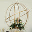 Hanging Sphere Candle Holder Gold Wrought Iron Wedding Decorative Ball - Centerpiece 18"