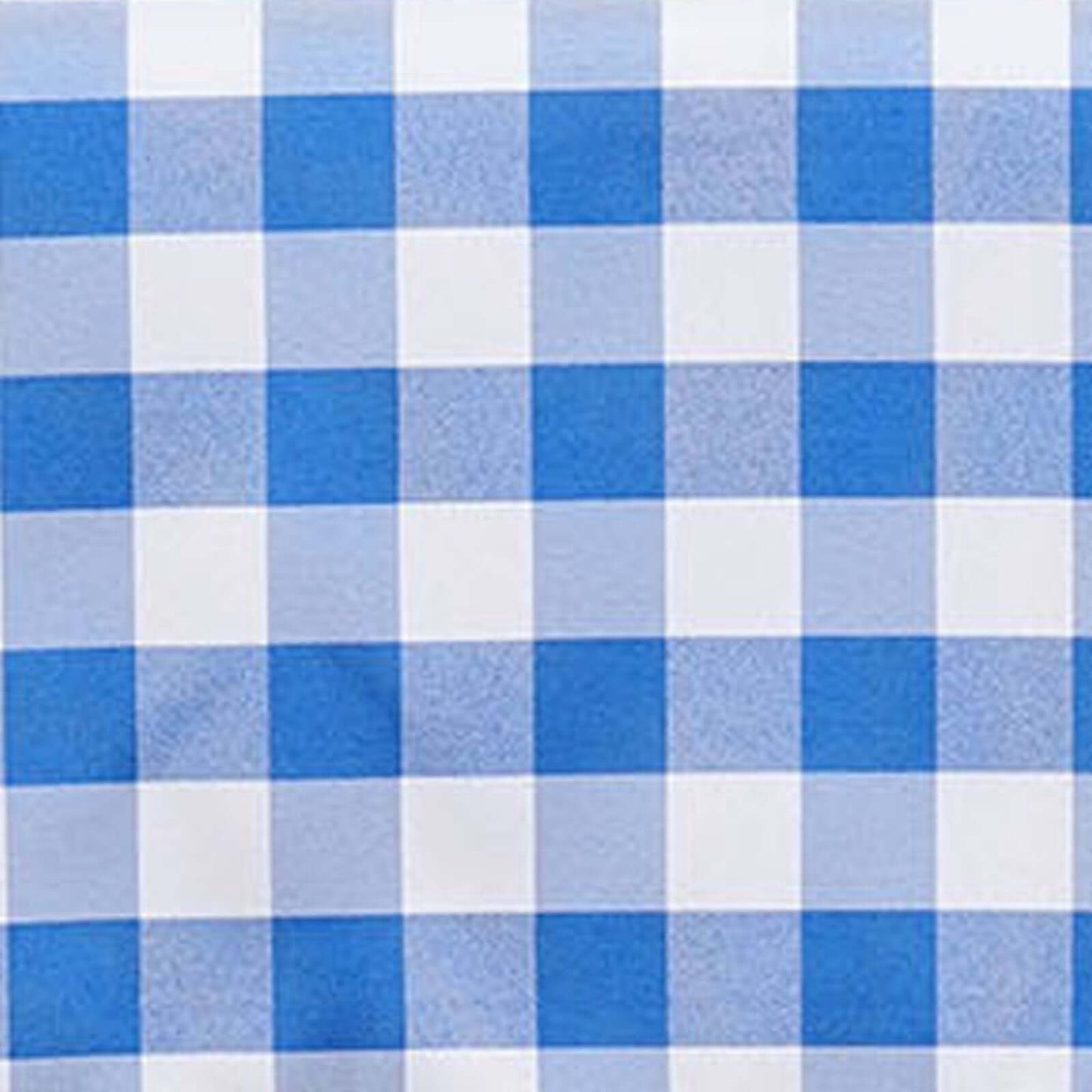 Polyester 54"x54" Square Tablecloth White/Blue - Checkered Buffalo Plaid Design for Casual Table Settings