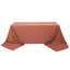 Premium Polyester 90"x156" Rectangle Tablecloth Terracotta (Rust) - Seamless 220GSM Stain-Resistant Table Cover