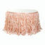 Taffeta 17ft Table Skirt Blush - Cascading Curly Willow Style Table Cover