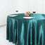 Satin 120" Round Tablecloth Peacock Teal - Stylish Seamless Table Cover