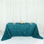 Taffeta 90"x156" Rectangle Tablecloth Teal - Accordion Crinkle Seamless Table Cover