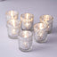 6-Pack Silver Glass Votive Tealight Holders - Stylish Primrose Design for Weddings & DÃ©cor
