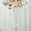 2-Pack Crystal Beaded Trumpet Vase Set Silver - Table Centerpiece for Grand Occasions 40"