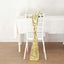 5 Pack Tulle Chair Sashes with Leaf Vine Embroidered Sequins Gold 6"x88" - Stylish Decor for Weddings