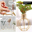 2-Pack Mini Wedding Centerpieces Gold Metal Frame Triangular Geometric Design - Test Tube Bud Vases 6"