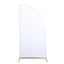 7ft Matte White Spandex Half Moon Chiara Backdrop Stand Cover, Custom Fitted Wedding Arch Cover