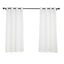 2 Pack Handmade White Faux Linen Curtains 52"x64", Curtain Panels With Chrome Grommets