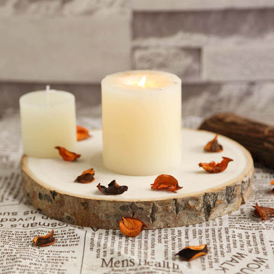 Rustic Poplar Wood Slices Round - Versatile Centerpieces for Tablescapes 9" Dia