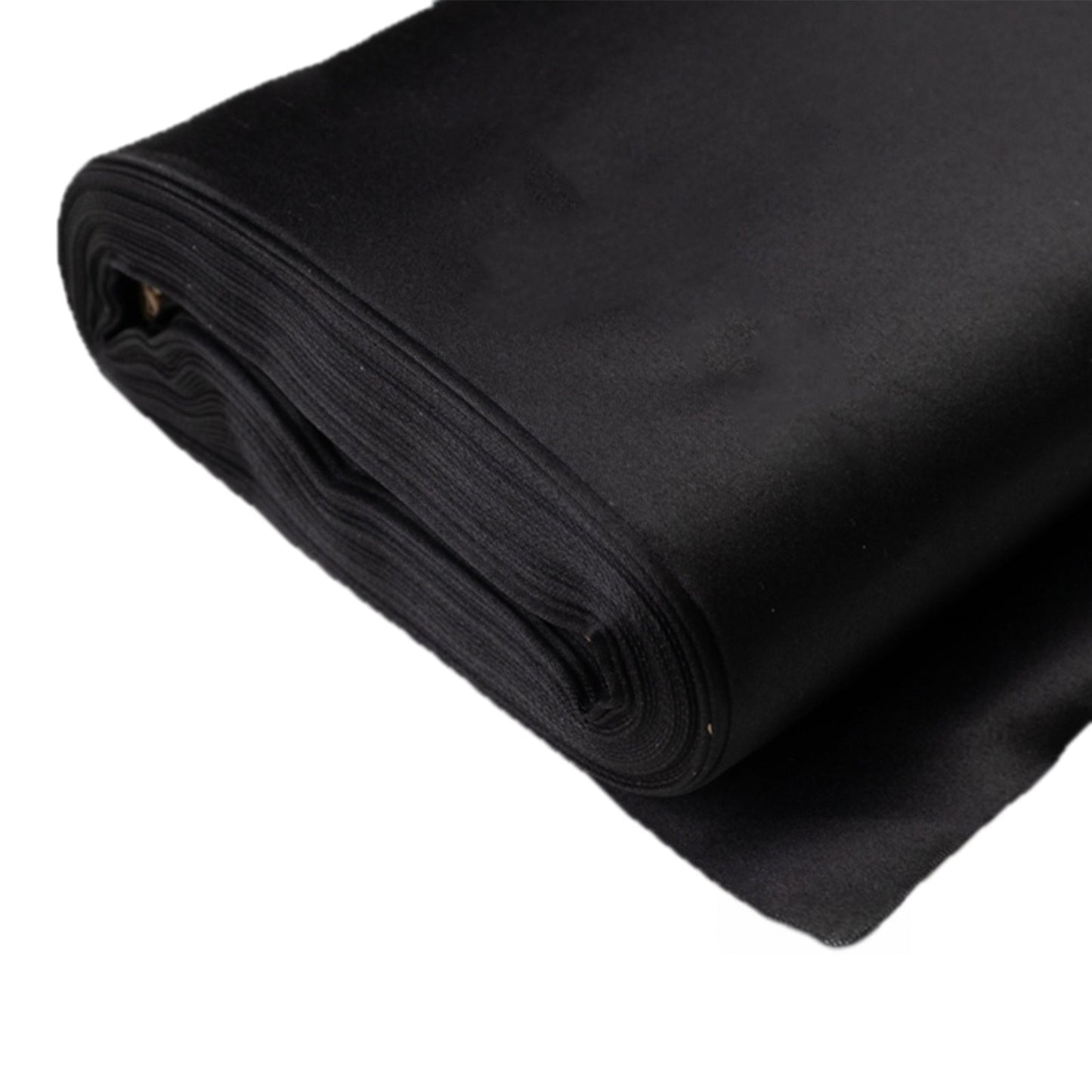 54"x10 Yards Black Lamour Satin Fabric Bolt, Heavy Matte Satin Fabric By The Yard