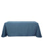 Faux Linen 90"x132" Rectangular Tablecloth Blue - Slubby Texture Wrinkle-Resistant Seamless Table Cover