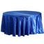 Satin 108" Round Tablecloth Royal Blue - Smooth and Lustrous Table Cover