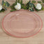 10-Pack Economy Round Plastic Charger Plates 13" in Transparent Blush with Beaded Rim, Stylish Dinner Party Serving Plates