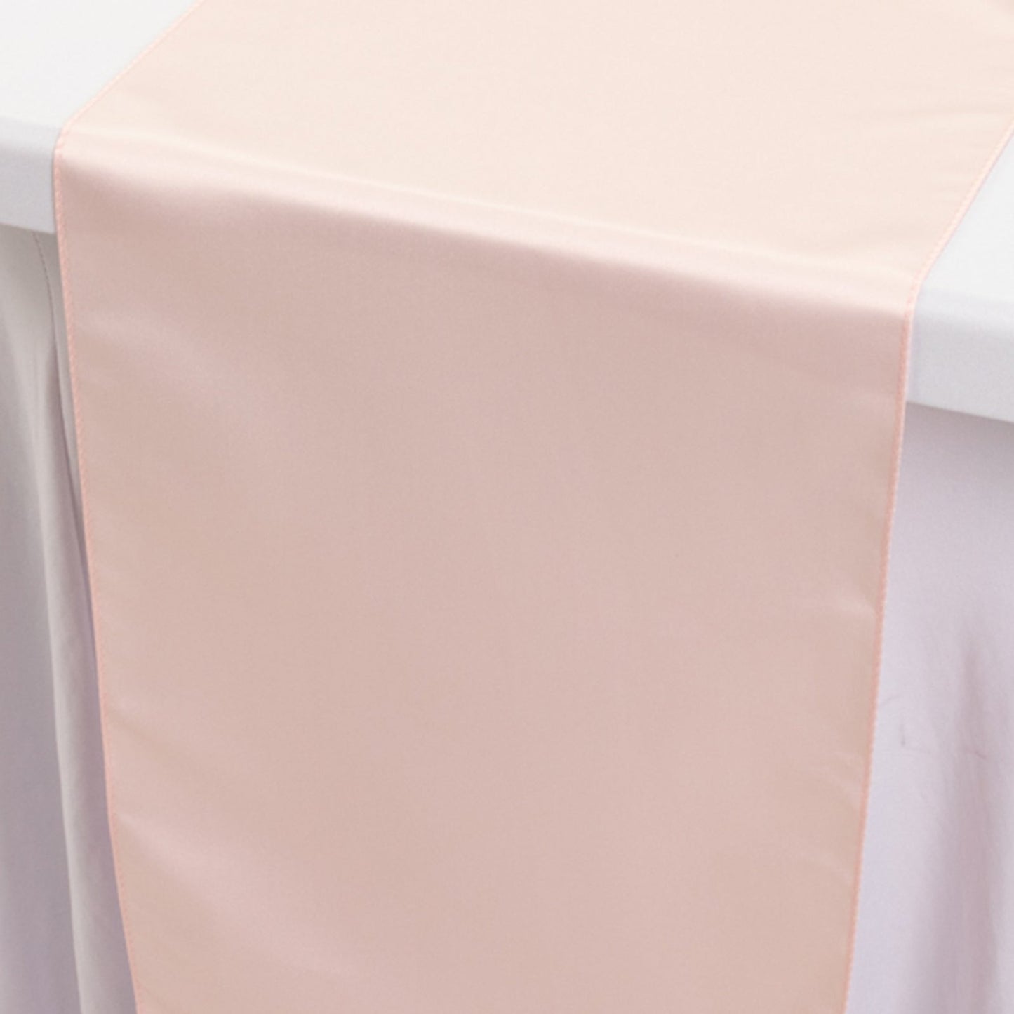 Lamour Satin 12"x108" Table Runner Blush - Smooth & Lustrous Finish
