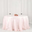 Taffeta 132" Round Tablecloth Blush - Seamless Accordion Crinkle Table Cover