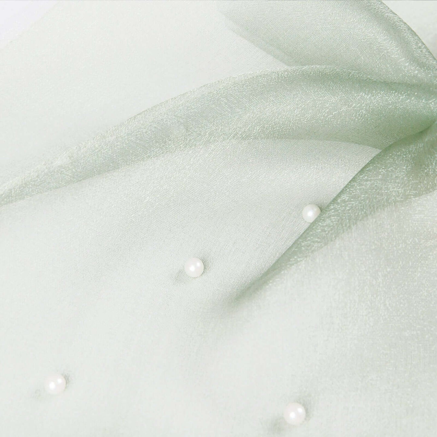 12"x10yd Sage Green Sheer Chiffon Fabric Bolt, DIY Voile Drapery Fabric