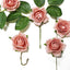24 Roses 2" Dusty Rose Artificial Foam Flowers With Stem Wire and Leaves