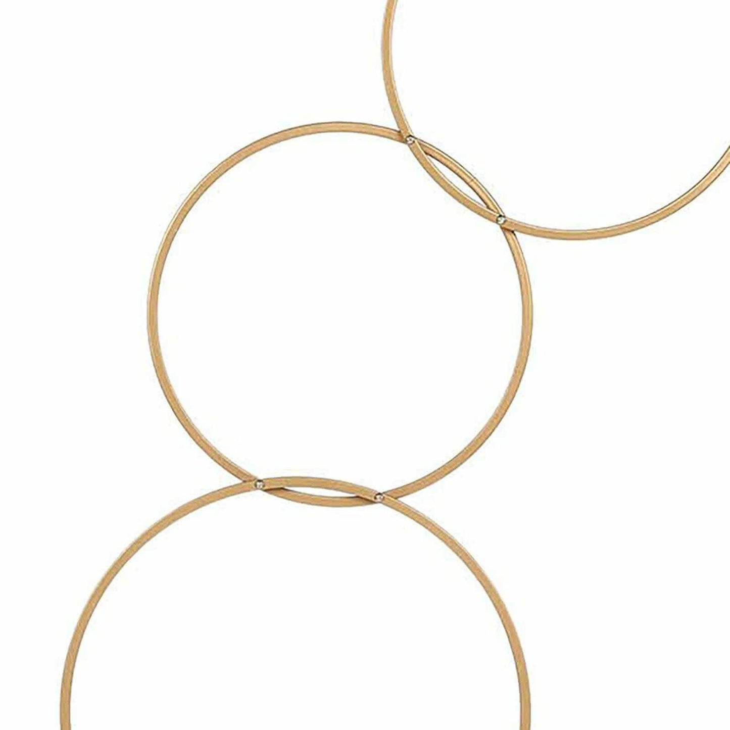 5ft 4-Tiered Gold Hoop Pillar Flower Stand, Metal Wedding Arch Table Centerpiece - Hoop Wreath