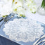 6-Pack Dining Table Mats Floral Lace Design White - Vinyl Non-Slip Surface with Vintage Appeal 15"
