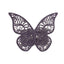 12-Pack Paper Napkin Rings Laser Cut Butterfly Purple Shimmery - Decorative Serviette Holders