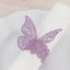 12-Pack Paper Napkin Rings Laser Cut Butterfly Lavender Shimmery - Decorative Serviette Holders