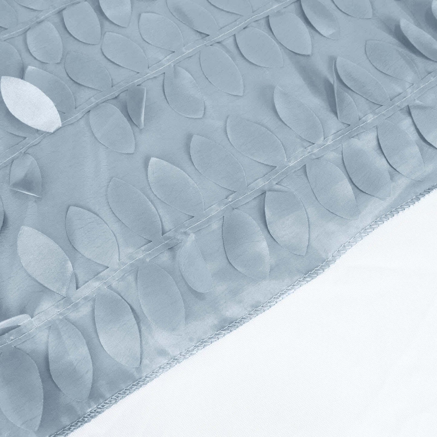 Taffeta 72"x72" Table Overlay Square Tablecloth Dusty Blue - 3D Leaf Petal Table Cover