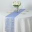 5 Pack Organza 12"x108" Table Runners Royal Blue - Gold Wave Design