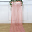 5ftx14ft Dusty Rose Chiffon Curtain Panel, Durable Flame Resistant Backdrop Ceiling Drapery With Rod Pocket