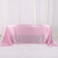 Satin Rectangular 90"x132" Tablecloth Pink - Seamless Table Cover