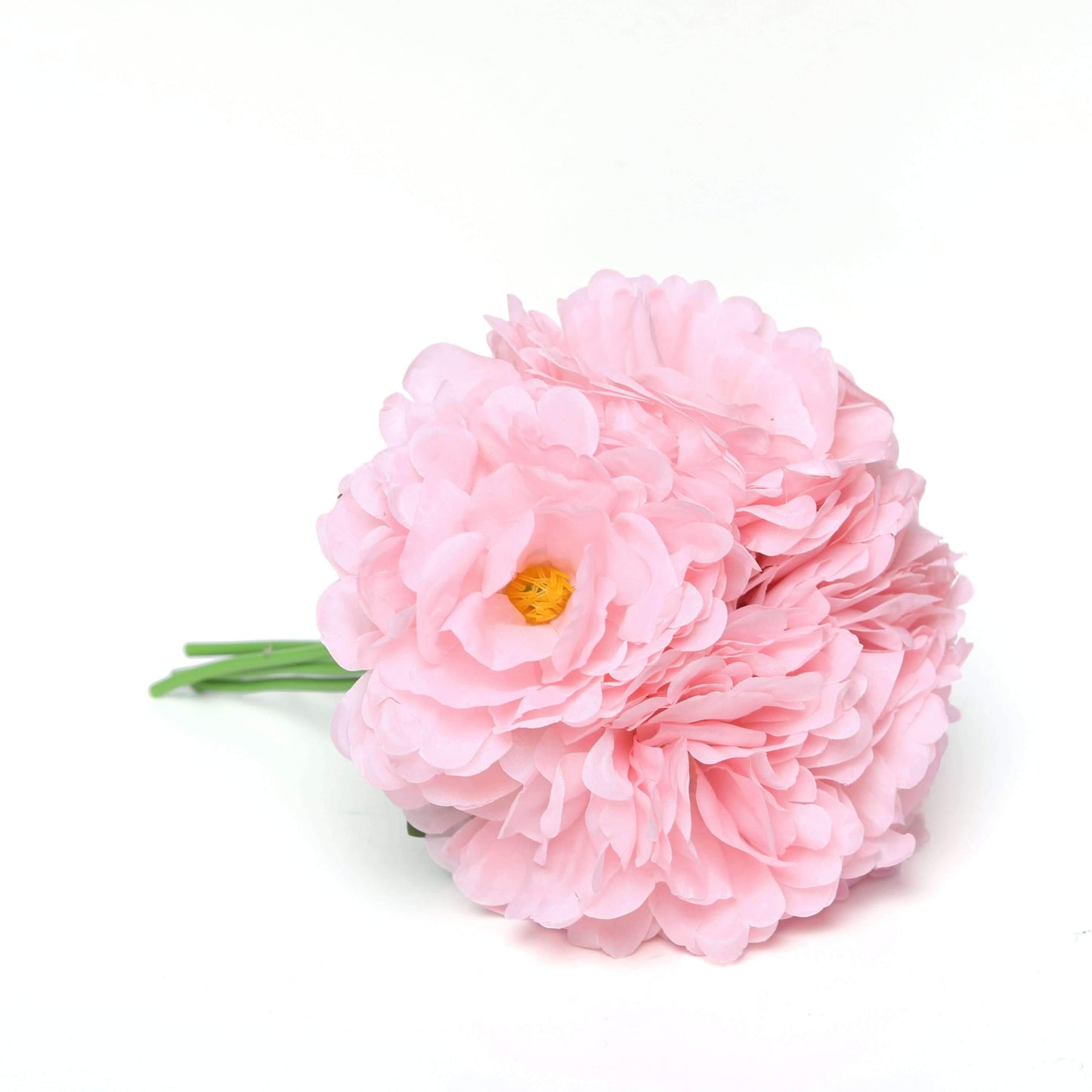 11" Pink Real Touch Artificial Silk Peonies Flower Bouquet