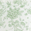 Polyester 120" Round Tablecloth White - Dusty Sage Green French Toile Pattern for Chic Weddings