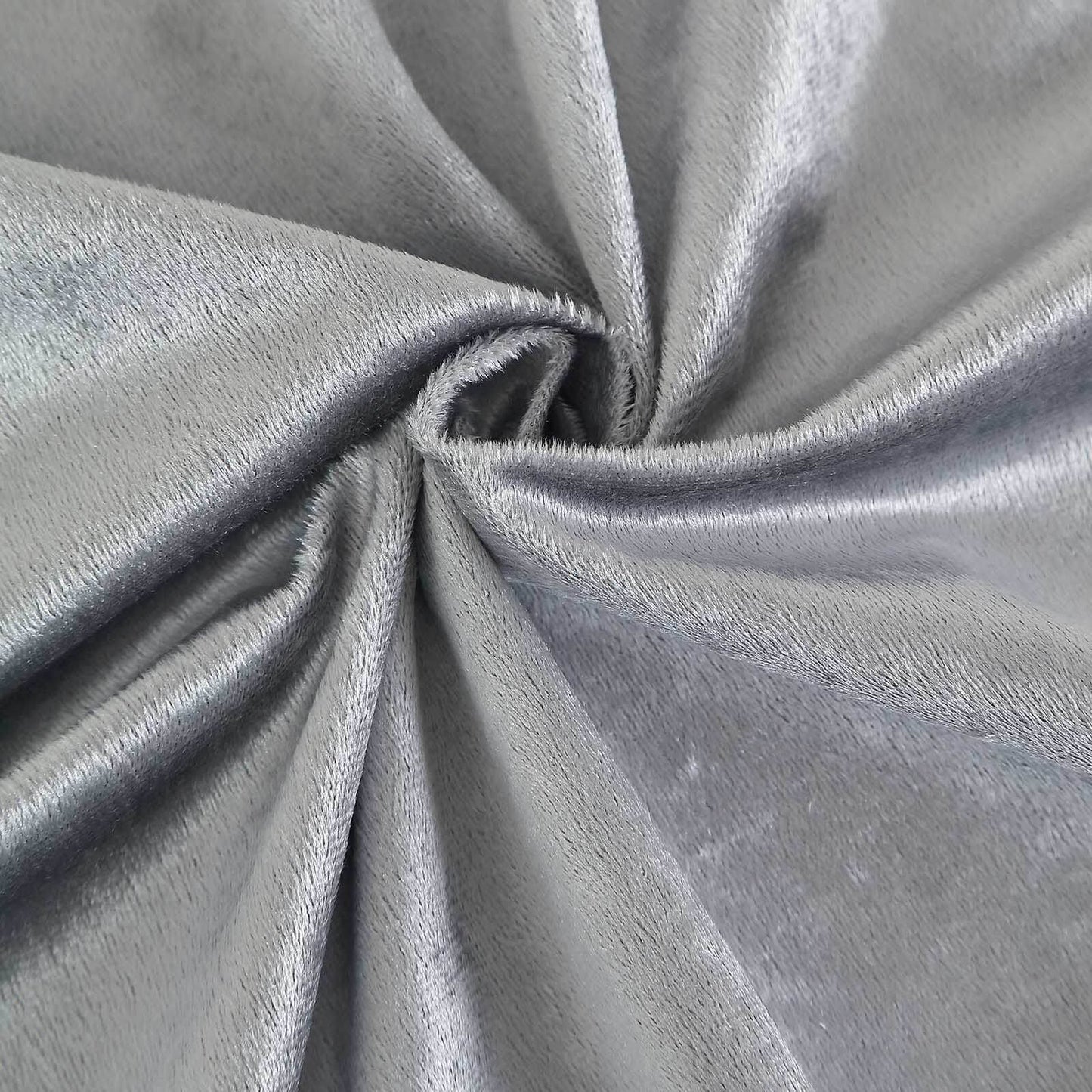 Velvet 72"x72" Table Overlay Square Tablecloth Silver - Premium Soft Finish for Sophisticated Celebrations