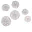 Set of 6 White Carnation 3D Paper Flowers Wall Decor - 7",9",11"