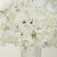 Pre-Arranged Silk Rose Wedding Centerpiece, Ivory Artificial Rose Flower Balls Arrangement Table Decor - 20"