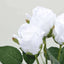 31" 24Pcs White Long Stem Artificial Silk Roses Flowers