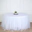Tulle 17ft Table Skirt White - 4 Layer Pleated Tutu Chic & Soft Event Table Cover