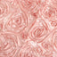 Satin 120" Round Tablecloth Dusty Rose - Grandiose 3D Rosette with Seamless Finish Table Cover