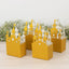 20 Pack Gold Glitter Fairy Tale Castle Favor Boxes, Princess Theme Cardstock Paper Candy Boxes Party Decorations - 3.5"x2"x6.5"