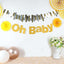 3ft Gold Glittered Oh Baby Paper Hanging Baby Shower Garland Banner