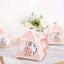 25 Pack 4" Dusty Rose Mini Teapot Favor Boxes, Vintage Rose Gift Boxes with Ribbons