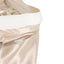 Satin 14ft Table Skirt Beige - Pleated Double Drape Table Cover